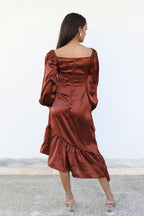 Asymmetrical Satin Dress