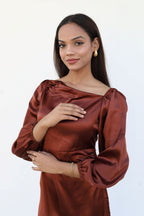 Asymmetrical Satin Dress