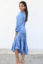 Asymmetrical Satin Dress