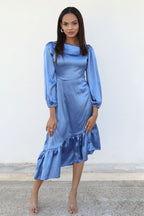 Asymmetrical Satin Dress