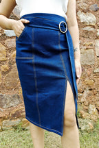 Urban Slit Denim Skirt