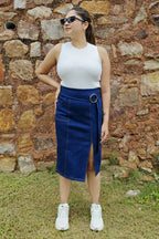 Urban Slit Denim Skirt